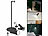 Lunartec 4in1-Akku-Tisch-, Wand-, Klemm- & Taschenlampe, 3 Leuchtmodi, schwarz Lunartec 4in1-Akku-LED-Leuchten
