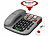 simvalley communications Senioren-Notruf-Telefon, Garantruf Easy, Funk-SOS-Taster, Freisprechen simvalley communications Senioren-Notruf-Festnetztelefone mit Notruf-Taster und Freisprech-Funktion