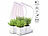 PEARL 2er Mini-Gewächs- & Anzucht-Station,2Töpfe,Wachstums-LEDs & Wassertank PEARL Intelligente Pflanzen-Anzucht-Systeme mit LED-Licht und Timer