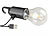 Lunartec 4er Set Akku USB Glühbirne mit Karabinerhaken, 400mAh, 120Lm Lunartec LED-Glühbirnen mit Akku und USB-Ladung