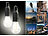 Lunartec 16er Set Akku USB Glühbirne mit Karabinerhaken, 400mAh, 120Lm Lunartec LED-Glühbirnen mit Akku und USB-Ladung