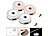 Lunartec 4er-Set 2in1-Akku-Campingleuchte mit Lichterkette, 6 Modi, IPX4, 10m Lunartec 2in1-Akku-Campingleuchten mit Lichterkette