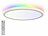 Luminea Super-Slim-CCT-LED-Deckenleuchte, RGB-Hintergrundlicht, dimmbar, IP44 Luminea Flache CCT-LED-Deckenleuchten mit RGB-Hintergrundbeleuchtung, dimmbar, Fernbedienung