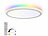 Luminea Super-Slim-CCT-LED-Deckenleuchte, RGB-Hintergrundlicht, dimmbar, IP44 Luminea Flache CCT-LED-Deckenleuchten mit RGB-Hintergrundbeleuchtung, dimmbar, Fernbedienung
