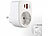 revolt 4er-Set 3in1-Steckdose, USB-C PD 30 W, USB-A mit QC 3.0 30 W, 230 Volt revolt Steckdosen mit USB-C mit Power Delivery und USB-A mit Quick Charge