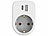 revolt 4er-Set 3in1-Steckdose, USB-C mit PD 20 W, USB-A mit QC 3.0 15 W, 230V revolt Steckdosen mit USB-C mit Power Delivery und USB-A mit Quick Charge
