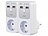 revolt 2er-Set digitale Dual-USB- & 230-V-Steckdosen-Countdown-Timer revolt Digitale USB- und Steckdosen-Countdown-Timer 