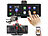 Lescars IPS-HD-Touchscreen für Apple CarPlay mit 10,26"/26 cm & Rückfahrkamera Lescars CarPlay-IPS-HD-Touchscreens mit Front- und Rückfahrkameras