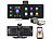 Lescars IPS-HD-Touchscreen für Apple CarPlay mit 10,26"/26 cm & Rückfahrkamera Lescars CarPlay-IPS-HD-Touchscreens mit Front- und Rückfahrkameras