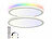 Luminea 2er-Set Slim-CCT-LED-Deckenleuchten, RGB-Hintergrundlicht,dimmbar,IP44 Luminea Flache CCT-LED-Deckenleuchten mit RGB-Hintergrundbeleuchtung, dimmbar, Fernbedienung