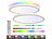 Luminea 2er-Set Slim-CCT-LED-Deckenleuchten, RGB-Hintergrundlicht,dimmbar,IP44 Luminea Flache CCT-LED-Deckenleuchten mit RGB-Hintergrundbeleuchtung, dimmbar, Fernbedienung