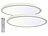 Luminea 2er-Set Slim-CCT-LED-Deckenleuchten, Schalter für Lichtfarbe / W, IP44 Luminea Flache CCT-LED-Deckenlampen mit festlegbarer Helligkeit & Lichtfarbe, IP44