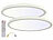 Luminea 2er-Set Slim-CCT-LED-Deckenleuchten, Schalter für Lichtfarbe / W, IP44 Luminea Flache CCT-LED-Deckenlampen mit festlegbarer Helligkeit & Lichtfarbe, IP44