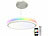 Luminea Home Control Super Slim WLAN-CCT-LED-Deckenlampe, 24 Watt, App, Hängehalterung Luminea Home Control Super-Slim-LED-Deckenlampen mit Hängehalterung, RGB-Backlight, WLAN und Fernbedienung