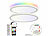 Luminea Home Control 2er-Set Super Slim WLAN-CCT-LED-Deckenlampen, Memory-Funktion, App Luminea Home Control Super-Slim-LED-Deckenlampen, RGB-Backlight, WLAN und Fernbedienung