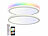 Luminea Home Control 2er-Set Super Slim WLAN-CCT-LED-Deckenlampen, Memory-Funktion, App Luminea Home Control Super-Slim-LED-Deckenlampen, RGB-Backlight, WLAN und Fernbedienung
