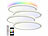 Luminea Home Control 4er-Set Super Slim WLAN-CCT-LED-Deckenlampen, Memory-Funktion, App Luminea Home Control Super-Slim-LED-Deckenlampen, RGB-Backlight, WLAN und Fernbedienung