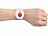 simvalley communications Senioren-Notruf-Telefon, Funk-SOS-Taster & zusätzliches SOS-Armband simvalley communications Senioren-Notruf-Festnetztelefone mit Notruf-Taster und Freisprech-Funktion