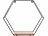 Carlo Milano 3er-Set Hexagon-Metall-Wandregale, 3 verschiedene Größen, schwarz Carlo Milano Hexagon-Wandregale