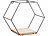 Carlo Milano 3er-Set Hexagon-Metall-Wandregale, 3 verschiedene Größen, schwarz Carlo Milano Hexagon-Wandregale