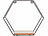 Carlo Milano 3er-Set Hexagon-Metall-Wandregale, 3 verschiedene Größen, schwarz Carlo Milano Hexagon-Wandregale