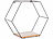 Carlo Milano 3er-Set Hexagon-Metall-Wandregale, 3 verschiedene Größen, schwarz Carlo Milano Hexagon-Wandregale