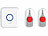 CASAcontrol SOS-Notrufknopf-Set für Senioren, 8x Sender, 1x Empfänger, 110dB, IP44 CASAcontrol SOS-Notrufknopf-Sets