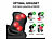 newgen medicals Shiatsu-Massagekissen, Wärmefunktion, 4 Massageköpfe, Befestigungsband newgen medicals Shiatsu Massagekissen