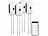 Royal Gardineer 4er-Set Boden-Feuchtigkeits-/Temperatur-Sensoren, Bluetooth-komp., App Royal Gardineer Smarte Pflanzen-Bodenfeuchtigkeits- & Temperatursensoren