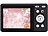 Somikon Digitale Kompaktkamera mit 64 MP, 5K, Autofokus, 16-facher Digitalzoom Somikon Digitalkameras mit nativer 4K-Auflösung und Autofokus