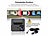Lescars 4K-UHD-Dashcam, GPS, 1,47"-IPS-Display, G-Sensor, Rückfahrkamera, App Lescars WLAN-GPS-Dashcams mit Display, Rückfahrkamera und App