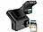 Lescars 4K-UHD-Dashcam, GPS, 1,47"-IPS-Display, G-Sensor, Rückfahrkamera, App Lescars WLAN-GPS-Dashcams mit Display, Rückfahrkamera und App