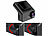 Lescars 4K-UHD-Dashcam, GPS, 1,47"-IPS-Display, G-Sensor, Rückfahrkamera, App Lescars WLAN-GPS-Dashcams mit Display, Rückfahrkamera und App