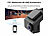 Lescars 4K-UHD-Dashcam, GPS, 1,47"-IPS-Display, G-Sensor, Rückfahrkamera, App Lescars WLAN-GPS-Dashcams mit Display, Rückfahrkamera und App