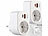 revolt 2er-Set 3in1-Steckdose, USB-C mit PD 20 W, USB-A mit QC 3.0 15 W, 230V revolt Steckdosen mit USB-C mit Power Delivery und USB-A mit Quick Charge