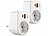 revolt 2er-Set 3in1-Steckdose, USB-C mit PD 20 W, USB-A mit QC 3.0 15 W, 230V revolt Steckdosen mit USB-C mit Power Delivery und USB-A mit Quick Charge