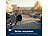 Lescars 4K-UHD-Dashcam, GPS, 1,47"-IPS-Display, G-Sensor, Rückfahrkamera, App Lescars WLAN-GPS-Dashcams mit Display, Rückfahrkamera und App