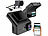 Lescars 4K-UHD-Dashcam, GPS, 1,47"-IPS-Display, G-Sensor, Rückfahrkamera, App Lescars WLAN-GPS-Dashcams mit Display, Rückfahrkamera und App