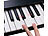 auvisio Faltbares Klavier, 88 halbgewichtete Leuchttasten, App, Tasche,Ständer auvisio Faltbares E-Pianos mit halbgewichteten Tasten, Sustain-Pedal, App 