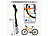 PEARL 2er-Set Fahrradständer, 22 bis 29 Zoll, höhenverstellbar, rutschfest PEARL Fahrradständer, höhenverstellbare, rutschfeste Gummifüße 