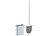 BadeStern 2er-Set WC-Silikonbürsten mit atmungsaktivem Bürstenhalter, weiß/grau BadeStern WC-Garnituren zur Wand- & Bodenmontage