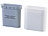 BadeStern 2er-Set WC-Silikonbürsten mit atmungsaktivem Bürstenhalter, weiß/grau BadeStern