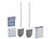 BadeStern 2er-Set WC-Silikonbürsten mit atmungsaktivem Bürstenhalter, weiß/grau BadeStern