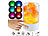 Lunartec RGB-LED-Tischleuchte mit natürlichen Salzkristallen, 7 Farben, USB, 3W Lunartec