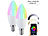 Luminea Home Control 2er-Set LED-Kerzen E14, RGB-CCT, 5 W, 470 lm, ZigBee-kompatibel Luminea Home Control