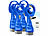 PEARL 4er-Set Hand-Ventilatoren mit Wassersprüher, je 300ml, Batteriebetrieb PEARL Hand-Sprüh-Ventilatoren