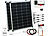 revolt Solarstrom-Set: MPPT-Laderegler mit 2x 110-W-Solarmodul, bis 20 A, App revolt Solaranlagen-Sets: MPPT-Laderegler mit Solarmodulen