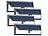 Luminea 4er-Set Solar-LED-Wandleuchten, Bewegungs-Sensor , 800 lm, 13,2 Watt Luminea Solar-LED-Wandlichter mit Nachtlicht-Funktion
