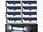 Luminea 8er-Set Solar-LED-Wandleuchten, Bewegungssensor , 800 Lumen, 13,2 Watt Luminea