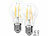 Luminea 10er-Set LED-Filamentlampen, Dämmerungssensor, E27, 8W, 806lm Luminea LED-Filament-Lampen mit Dämmerungssensor